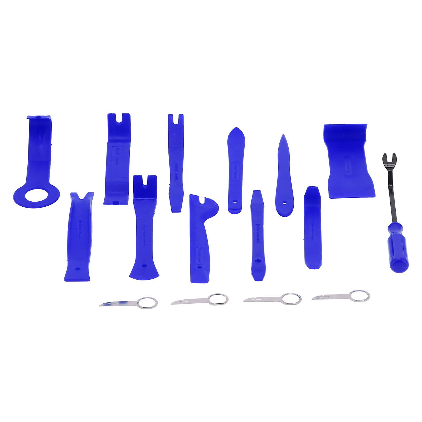 16Pcs Auto Removal Tool Trim Pry o Repair Set Kit for Car Door Panel Instrument DeskBlue