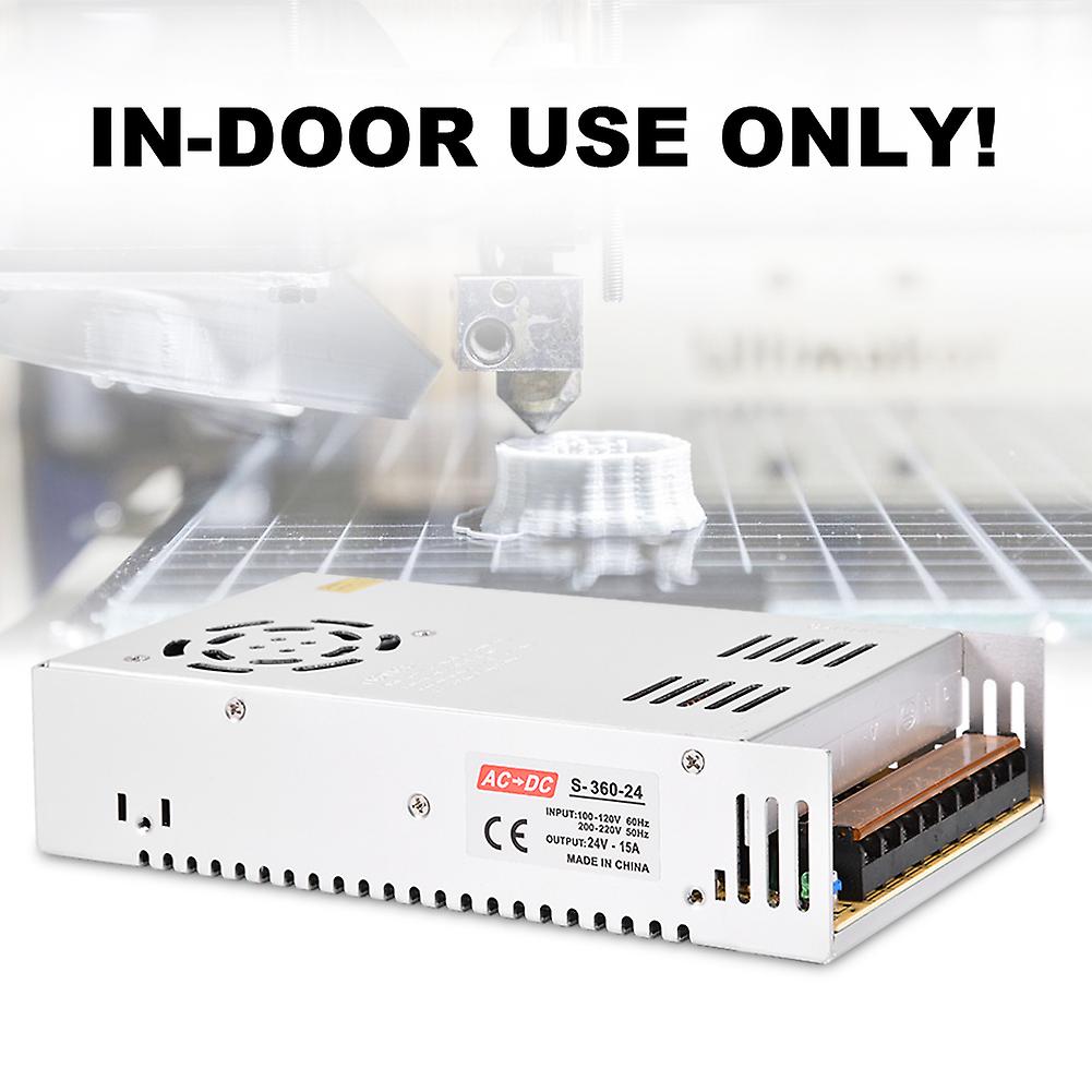 24V 15A 360W Regulated Switch Power Supply Adapter Transformer for 3D Printer