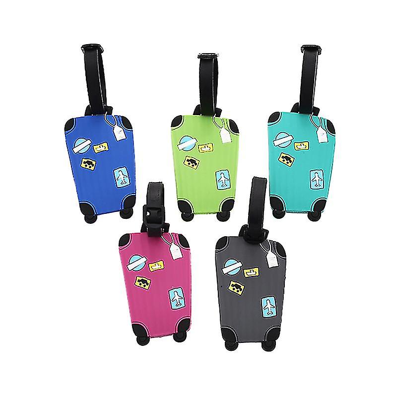 5pcs Silicone Luggage Tag