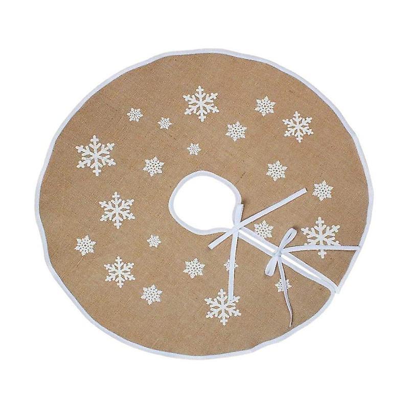 Christmas Tree Skirt - 1 Piece, 1.2m, Polyester Material, Brown