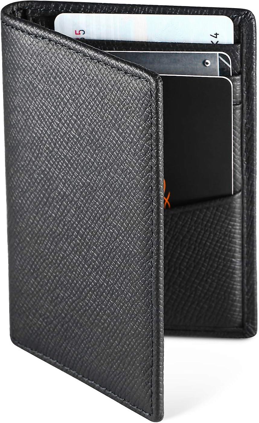 1Credit Card Holder,RFID Blocking, Bifold Men's Genuine Leather Wallet