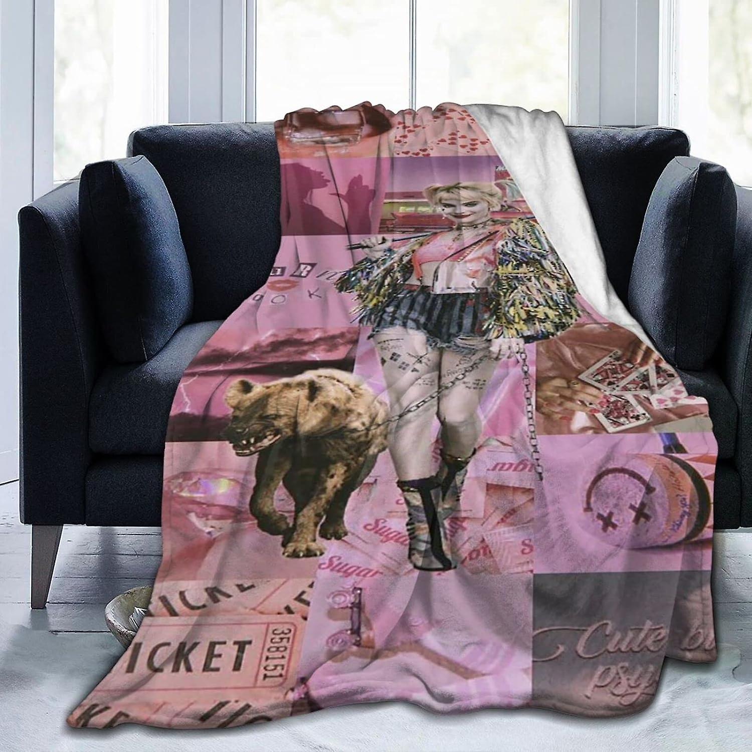 WT711 Soft Throw Blankets,Margot Robbie Flannel Blanket Single Blanket Ultra Soft Cozy Blanket Washable for Bed Sofa