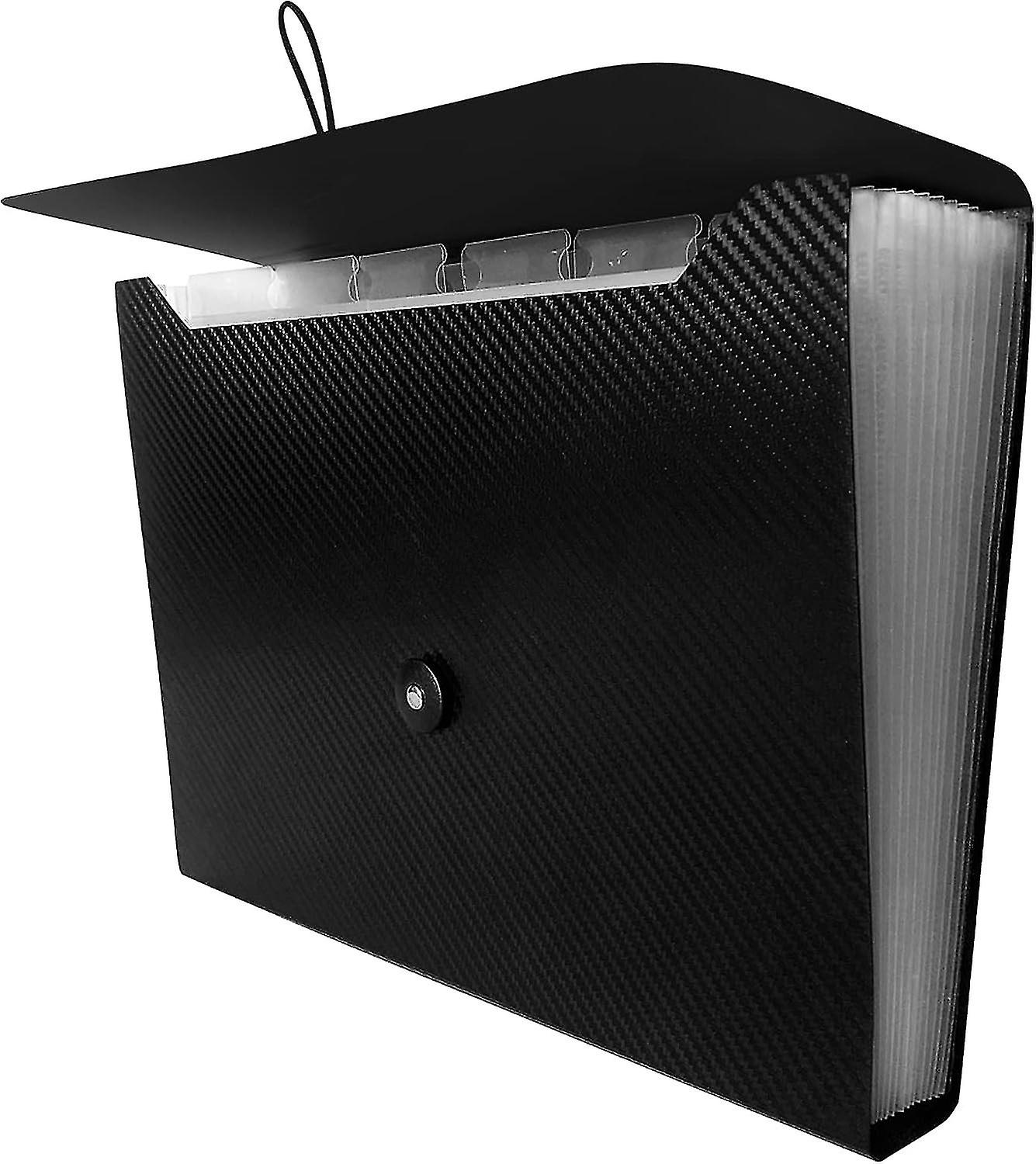 Expanding File Folders, Accordian File Organizer 13 Pockets File Organizer Accordion File Holder With Elastic Buckles Closure, A4 Paper Document Organ