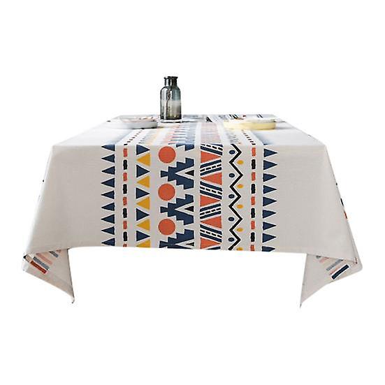 Rectangle Geometric Pattern Kitchen Dining Table Cover Tablecloth Holiday Decor