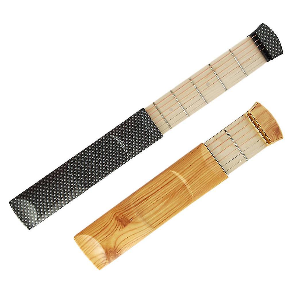 Pocket Acoustic Guitar Practice Tool 6 Strings 6 Fret For Beginner