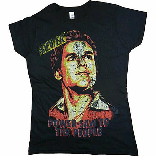 Women's T-Shirt Sizing Black Dexter Power-Saw Fits Great Licensed Collectibles