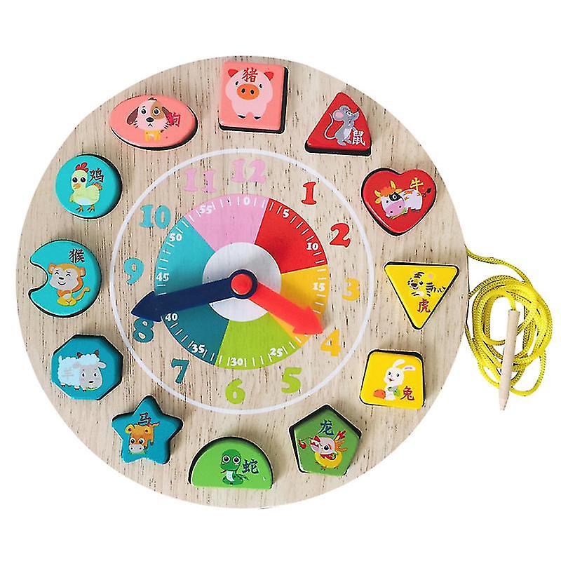 1set Matching Blocks Clock Toy