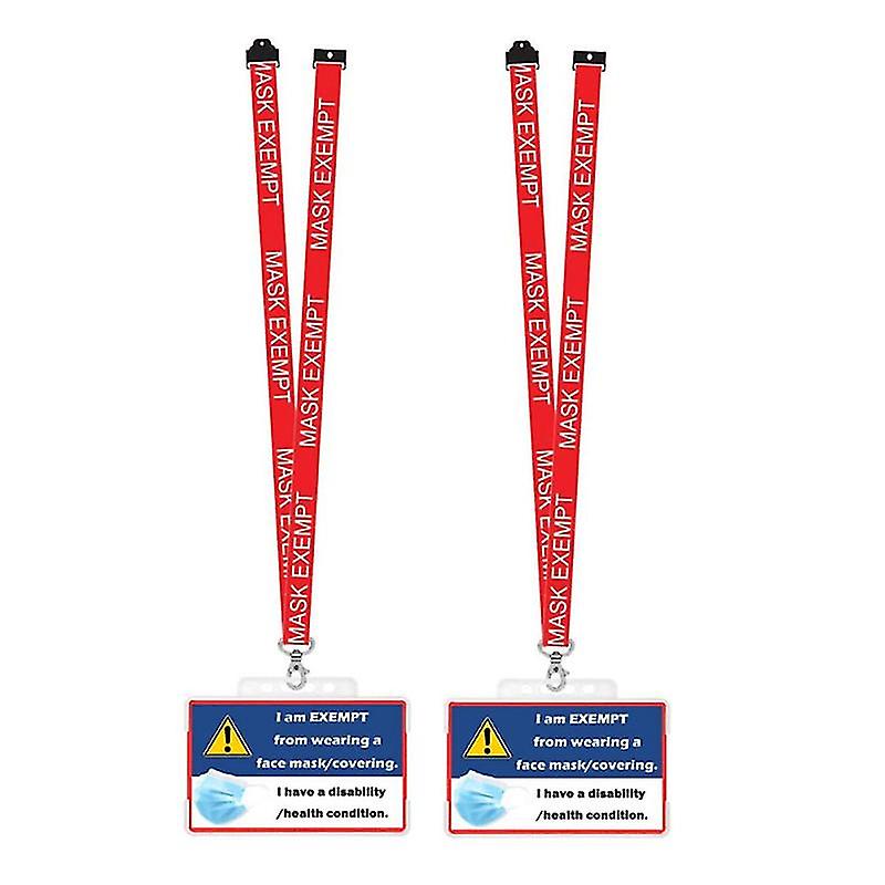 2pcs Face Mask Exemption Card