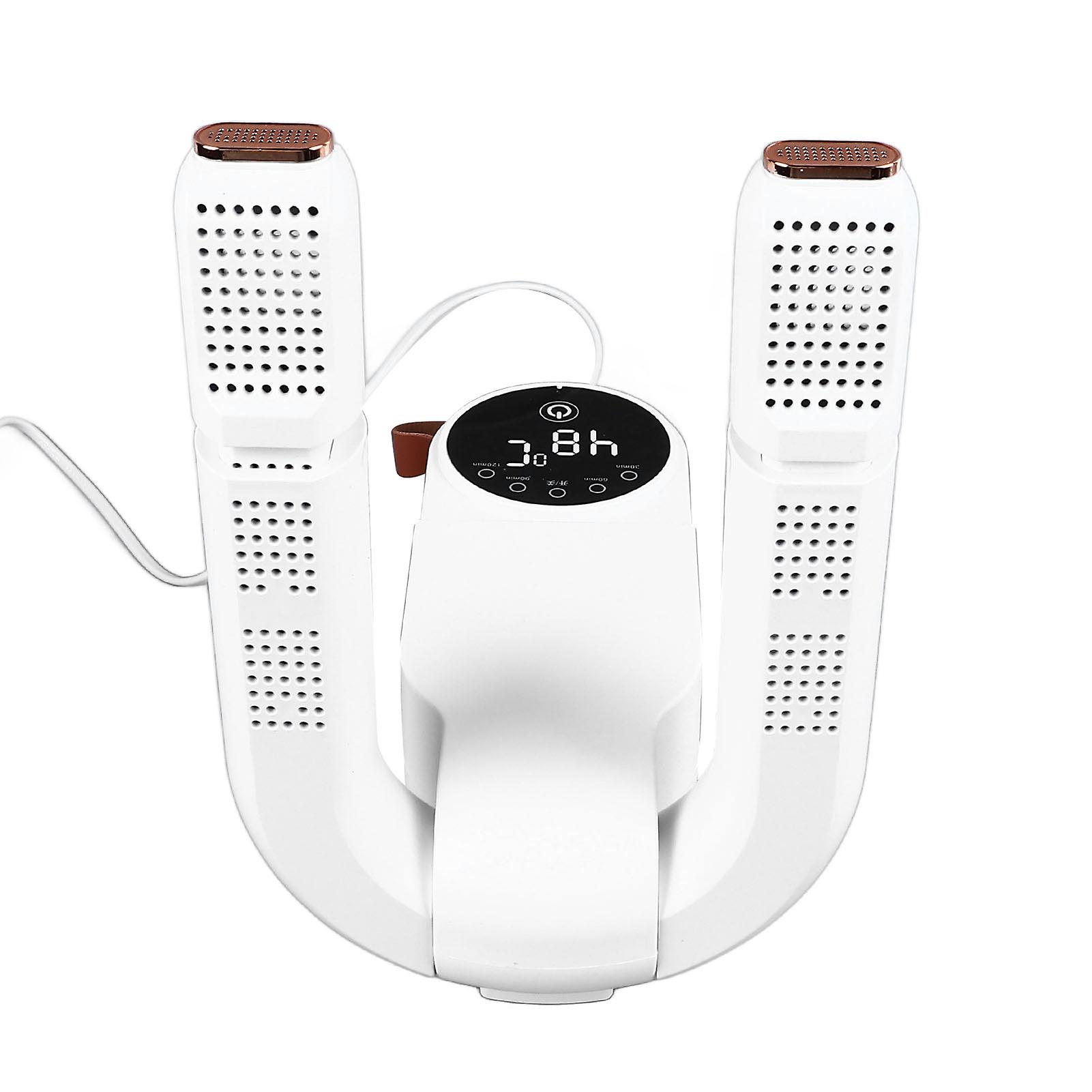Boot Shoe Dryer White Extendable Collapsible Timer Touch Screen Silent Portable Electric Boot Deodorizer for Work Boots US Plug 110V 