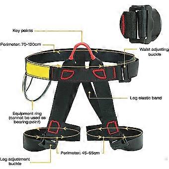 Harnais D'escalade Demi-corps Réglable - Charge 300 Kg - Polyester/acier - Taille Taille 70-120 Cm, Jambes 45-65 Cm - Pour Alpinisme, Travail En Hauteur - 14