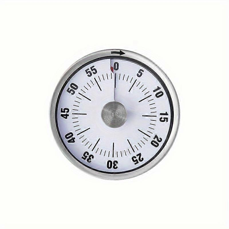 Timer, Stainless Steel Magnetic Kitchen Timer, Mechanical Timer, Battery Free, Crisp Bell Sound, Clear Scale Display Screen, Kitchen Stuff