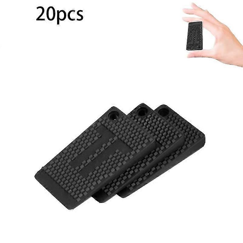テーブルシム プレミアムソフト家具パッド レベラー レストラン用プラスチックシム(20個、ブラック)