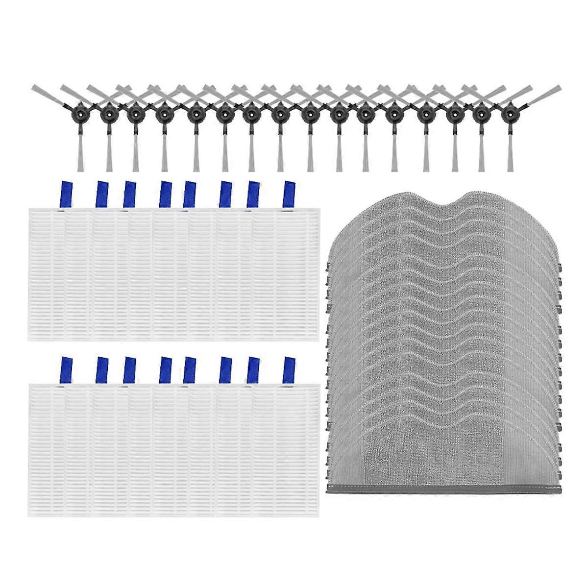 For Robot Vacuum E5 / C108 Side Brush Heap Filter Mop Cloth Accessories Replacement Spare Parts