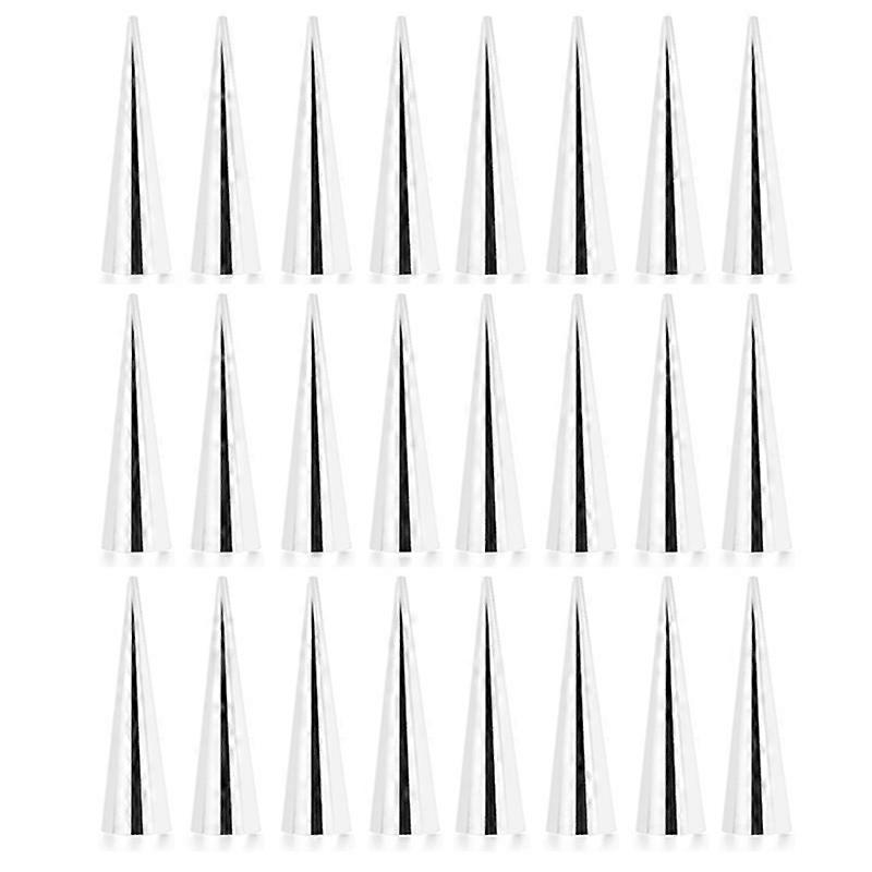 24pcs Conical Stainless Steel Large Screw Croissant Tool Baking Pastry Cones Shape New