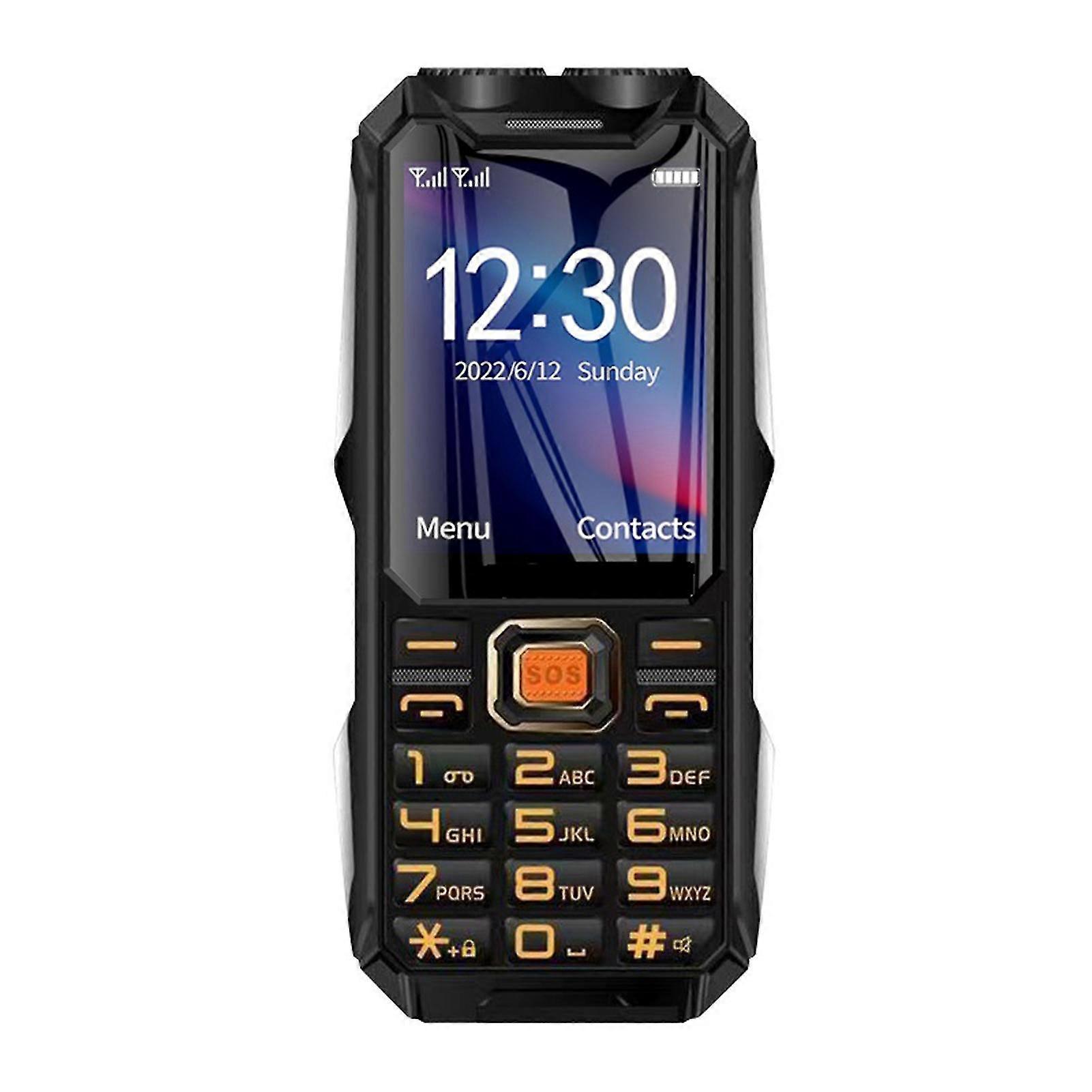 Elderly Phone Dual Card Slots Large Screen Loud Sound Double Torch Flashlight Vibration Call Senior Mobile Phone for Grandfather