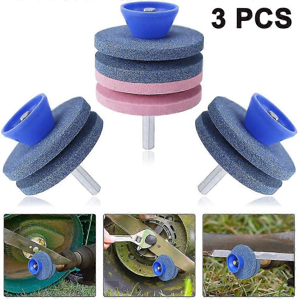 3PCS Grinder for Lawn Mower Knives  Lawn Mower Sharpener