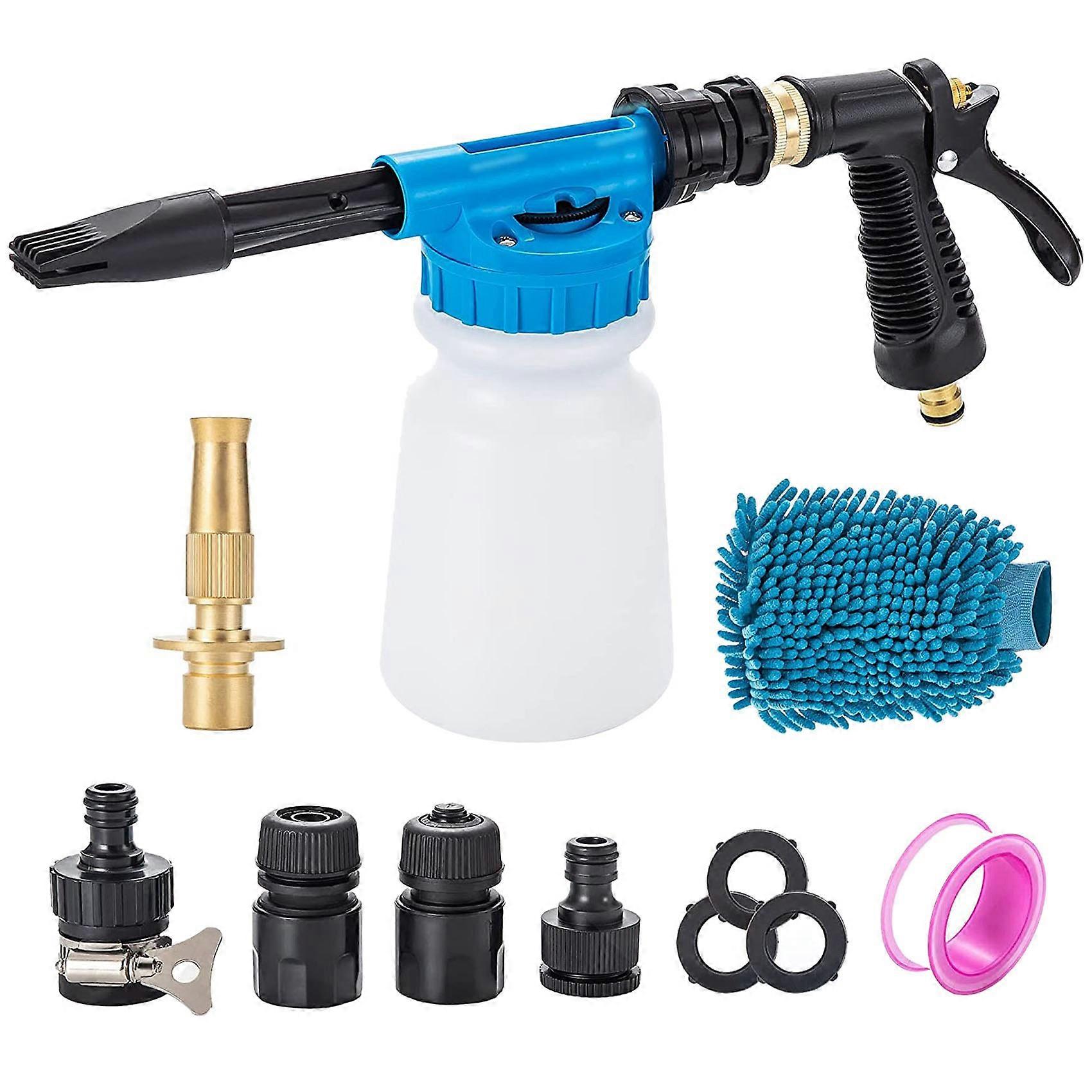 Car Wash Foam G-Un Adjustable Car Wash Foam Sprayer Foam with Adjustable Nozzle Washing Mitts 6 Lev