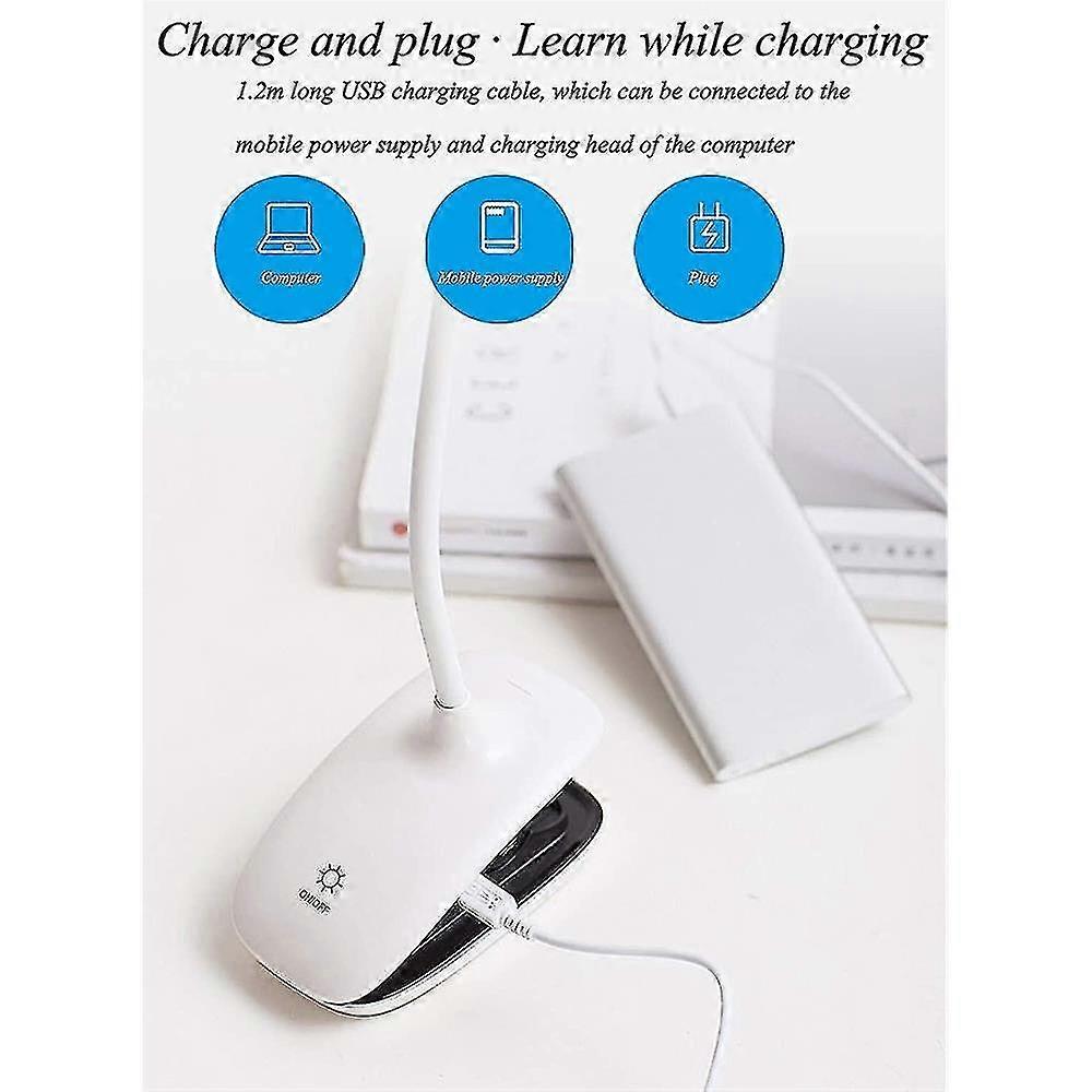 Led Clip-On Reading Lamp Dimmable Eye Protection Table Lamp