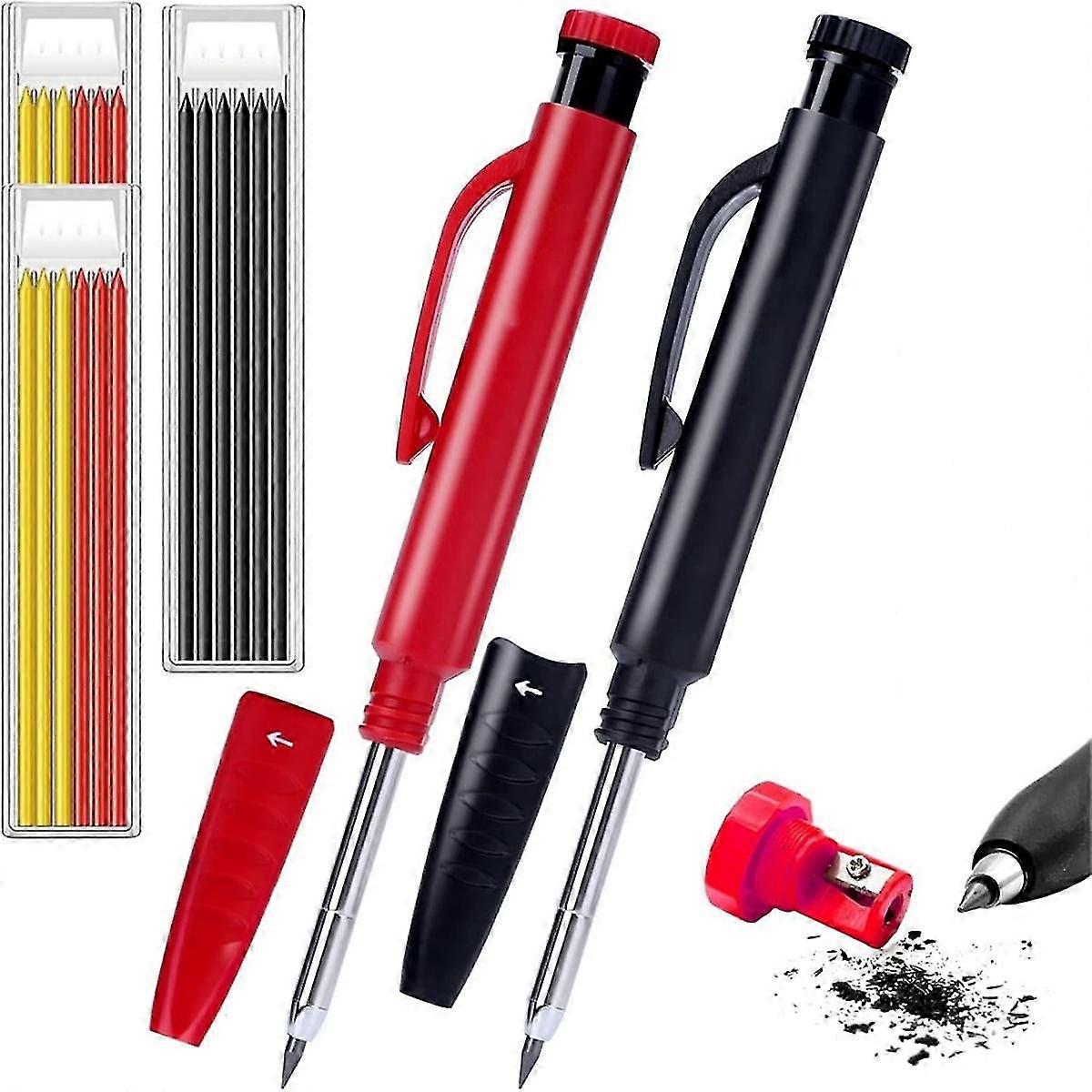 2PCS Mechanical Carpenter Set for Carpenter, Architecture Pencils with Fine Point, Marking Tools Co