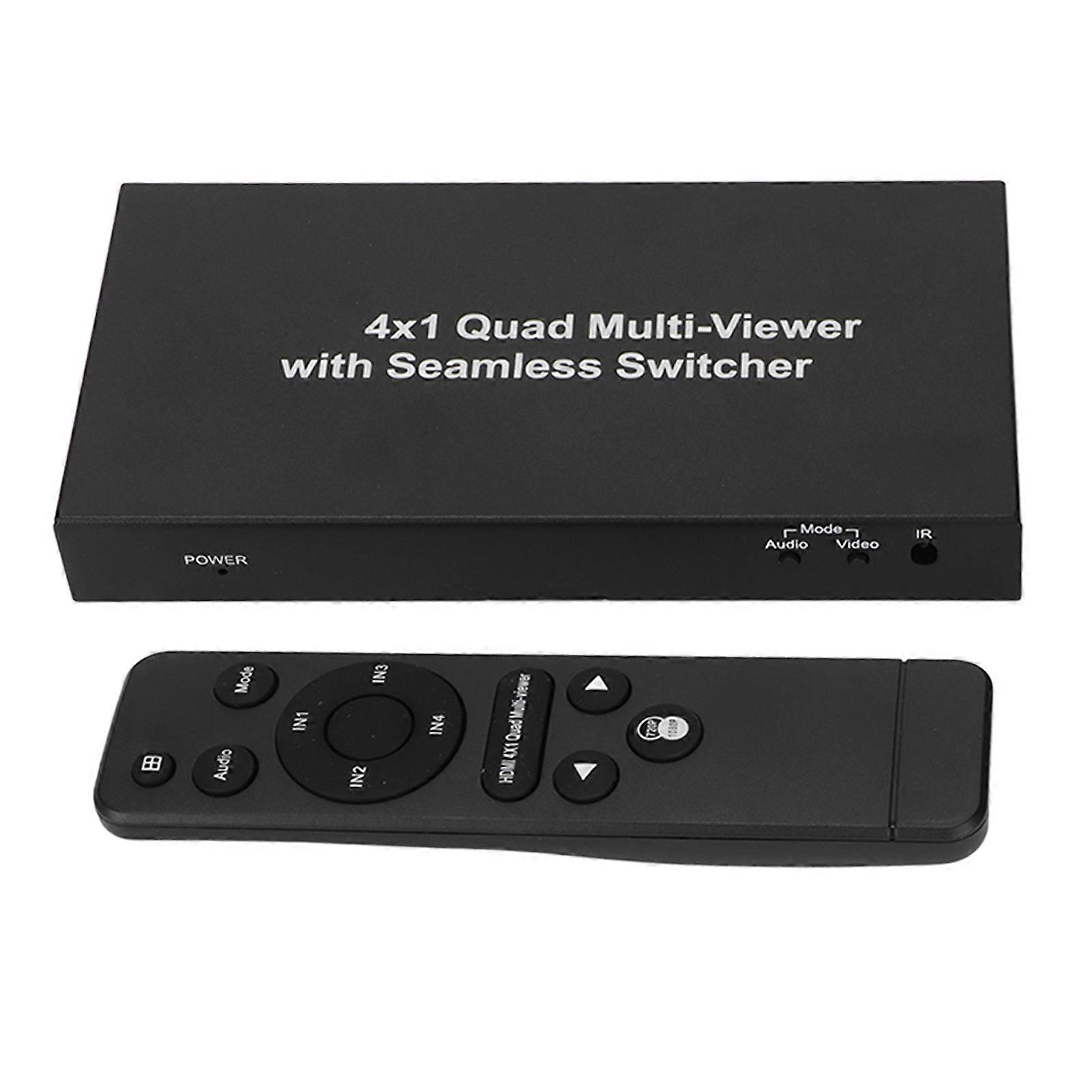 HD Multimedia Interface Splitter 4 in 1 Out 1080P HD Multimedia Interface Switcherwith Remote Control 100240V 4 in 1 Out Splitter US Plug