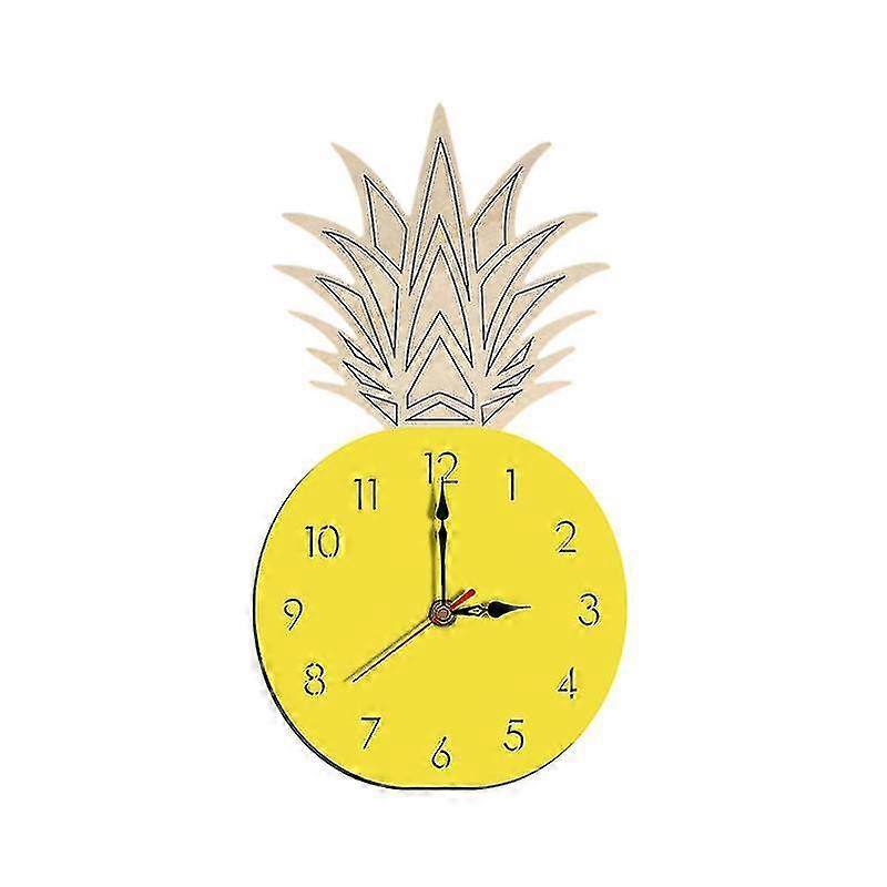 1pcs Quiet Pineapple Shape Wall Clock