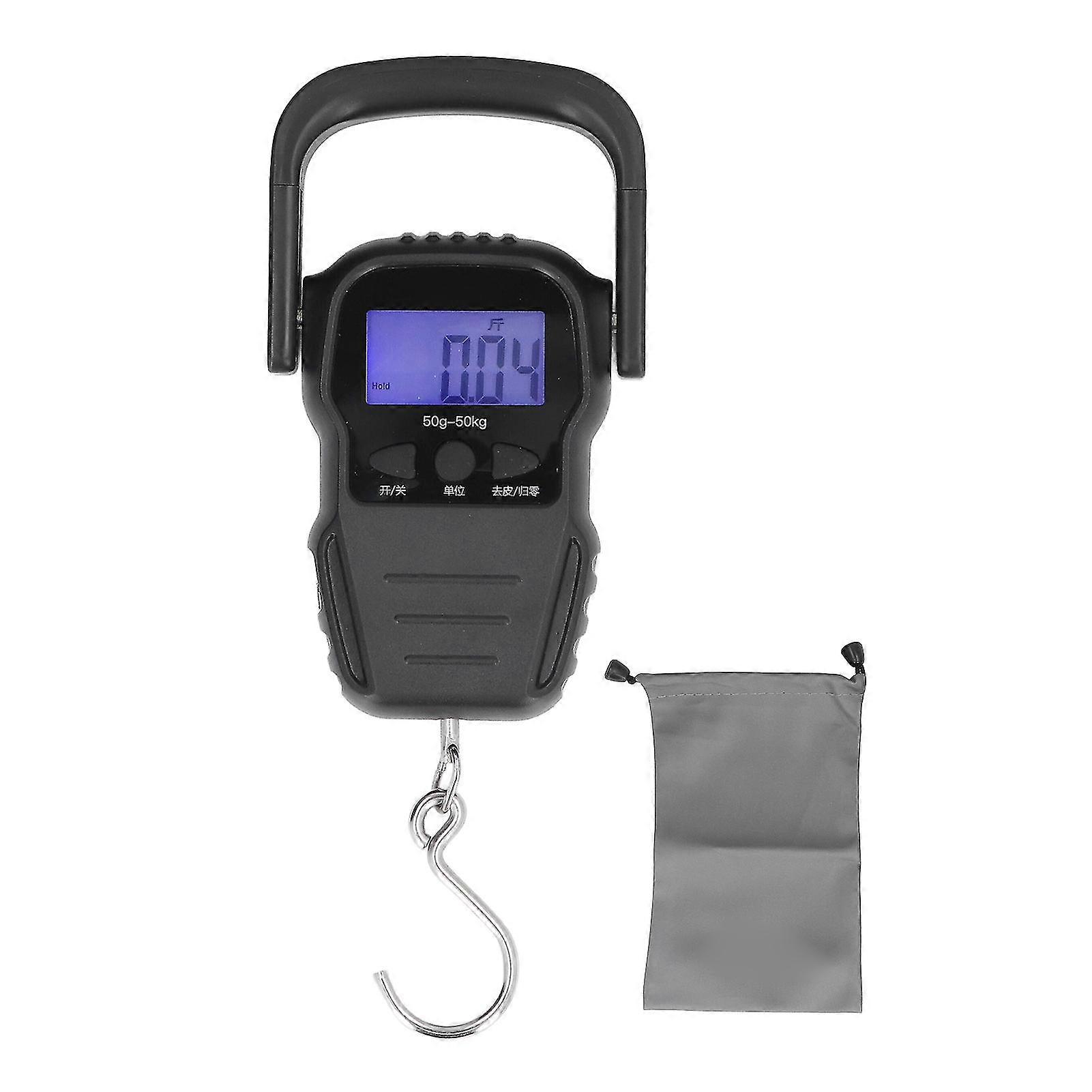 50g-50kg Portable Fish Scale with Automatic Locking Function and LCD Display for Household and Outdoor Fishing