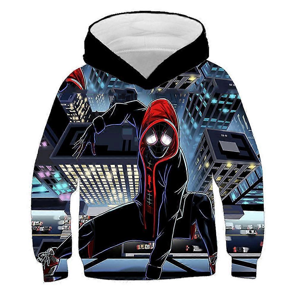 Spider-man Kids 3d Printing Hoodie Long Sleeve Hooded Sweatshirt Pullover Jumper Tops Boys Gifts