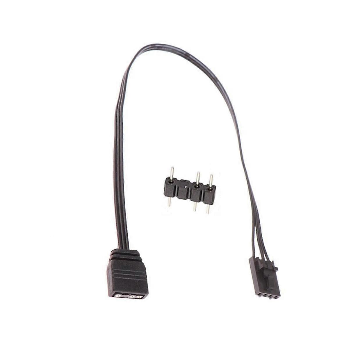 Per connettore adattatore RGB 4PIN a ARGB standard 3-PIN 5V Cavo RGB 25 cm Nero