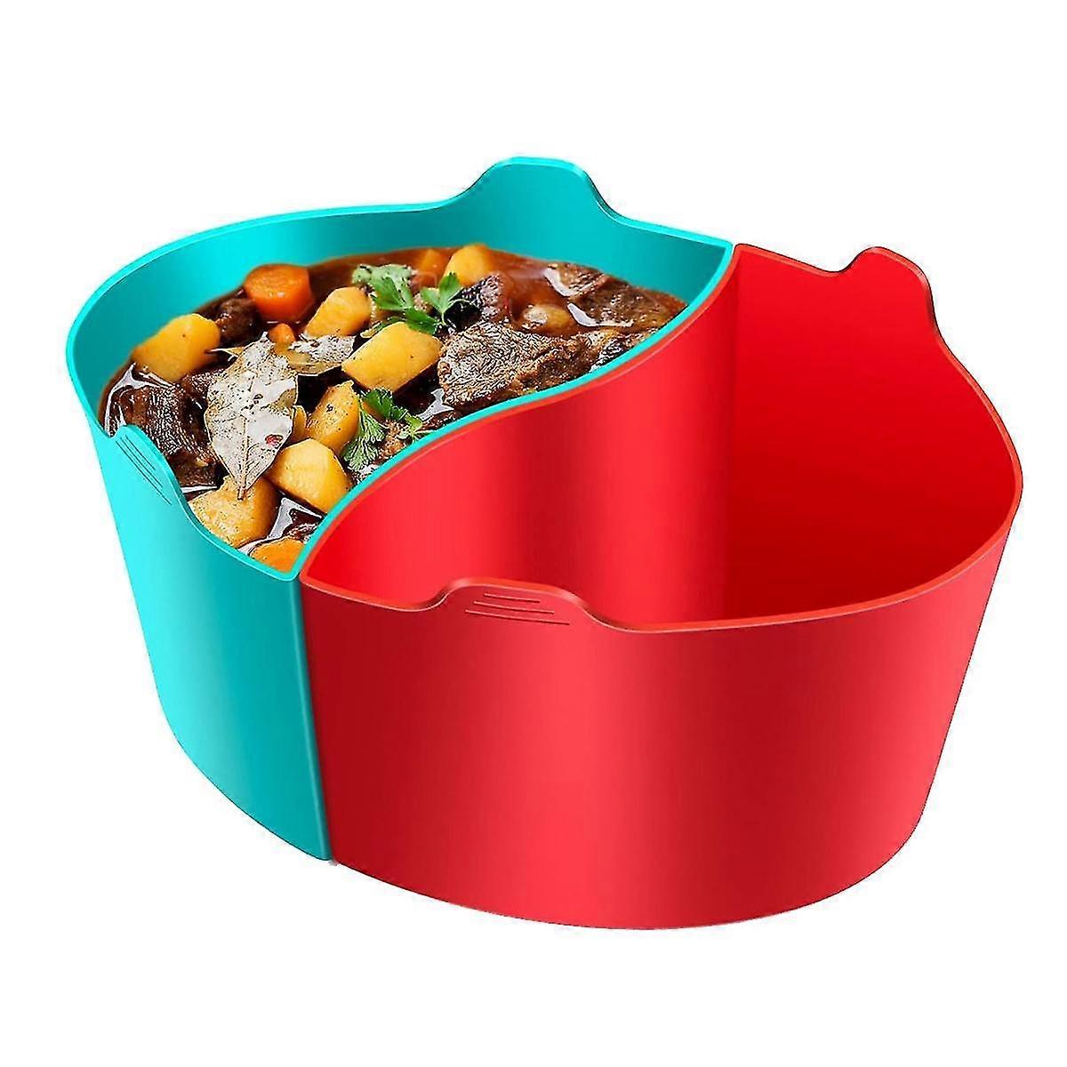 6 Quart Oval Slow Cooker Liners Compatible for 6 QT,for , Reusable Silicone Divider Insert