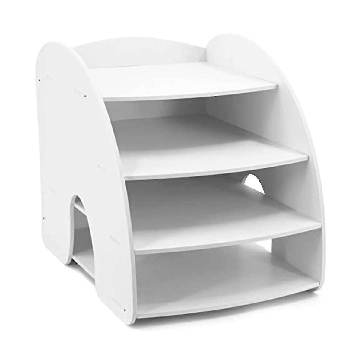 Desktop File Rack 4-layer Folder Rack File Classification Finishing Home Office Classroom Desktop P