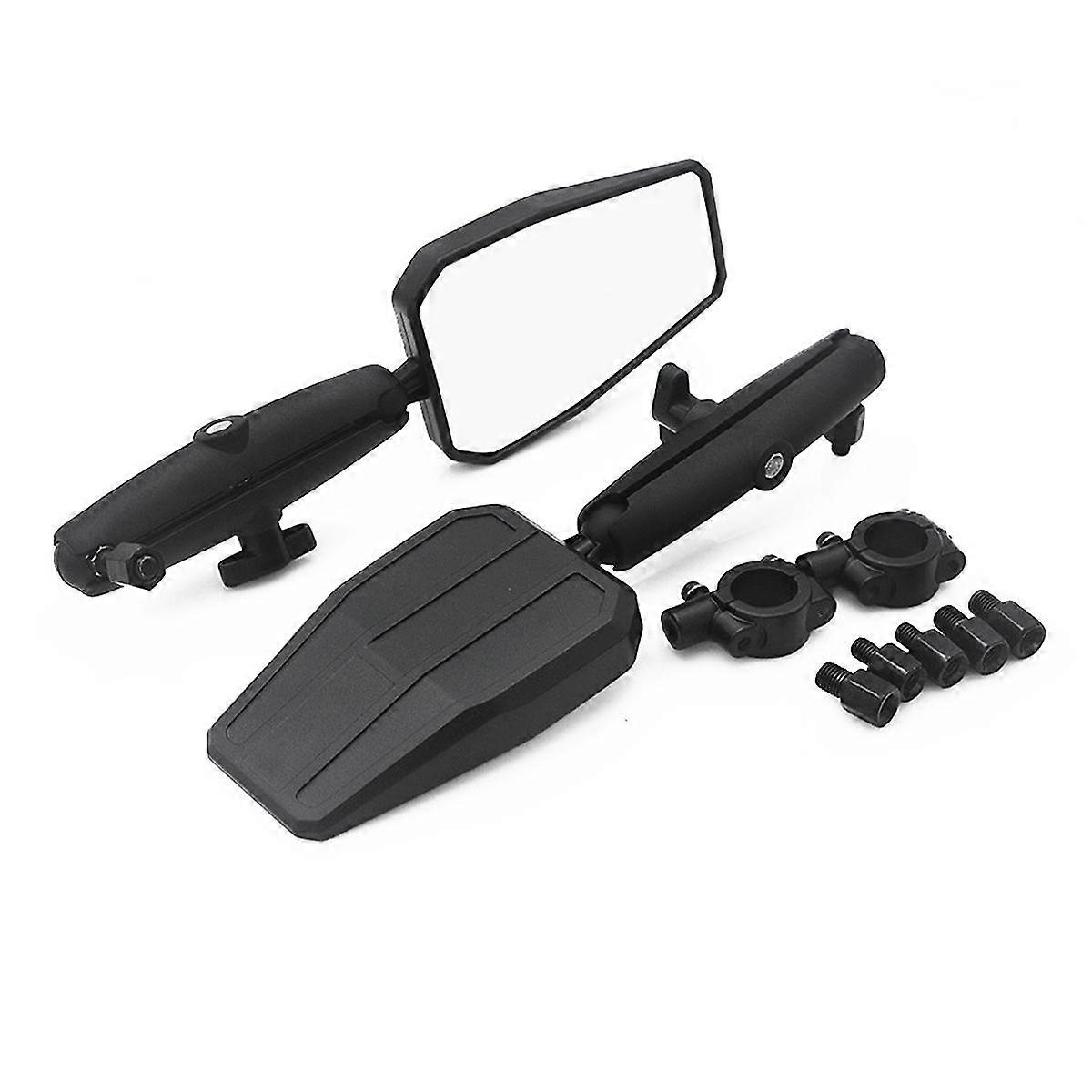Universal Angle Adjustable Motorcycle Mirror with 7/8Inch Handlebar Mount and 8/10mm Screws for Bik
