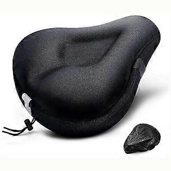 Housse de selle en gel, large housse de selle de vélo en mousse à mémoire de forme avec housse de selle imperméable pour vélo d'exercice, vélo électrique, vélo pour femmes