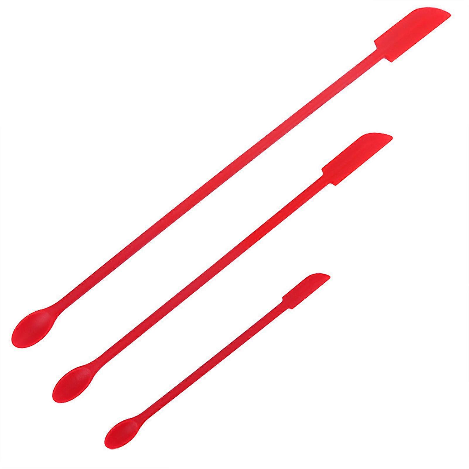 3PCS Mini Silicone Spatula Reusable Multipurpose Double-Headed Scraper