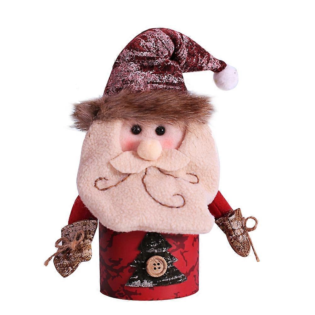 Cartoon Pattern Christmas Box Case Storing Apple Candy Small Gifts(Santa Claus)