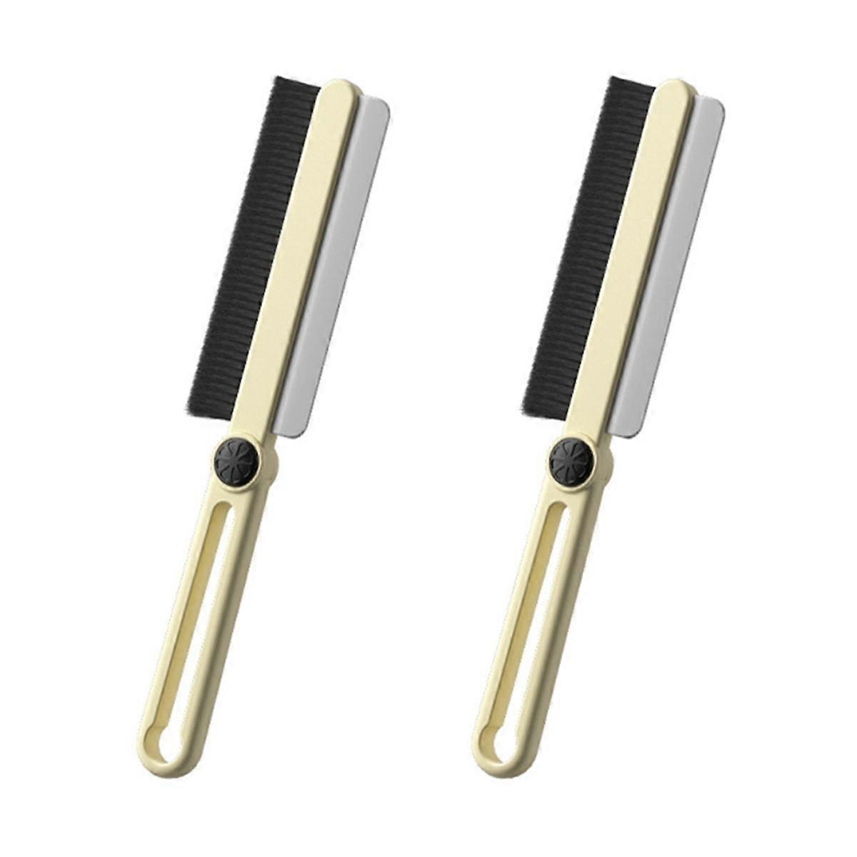 Multi-Function Rotating Crevice Cleaning Brush, Hard Bristle Crevice Cleaning Brushes with Scrape B