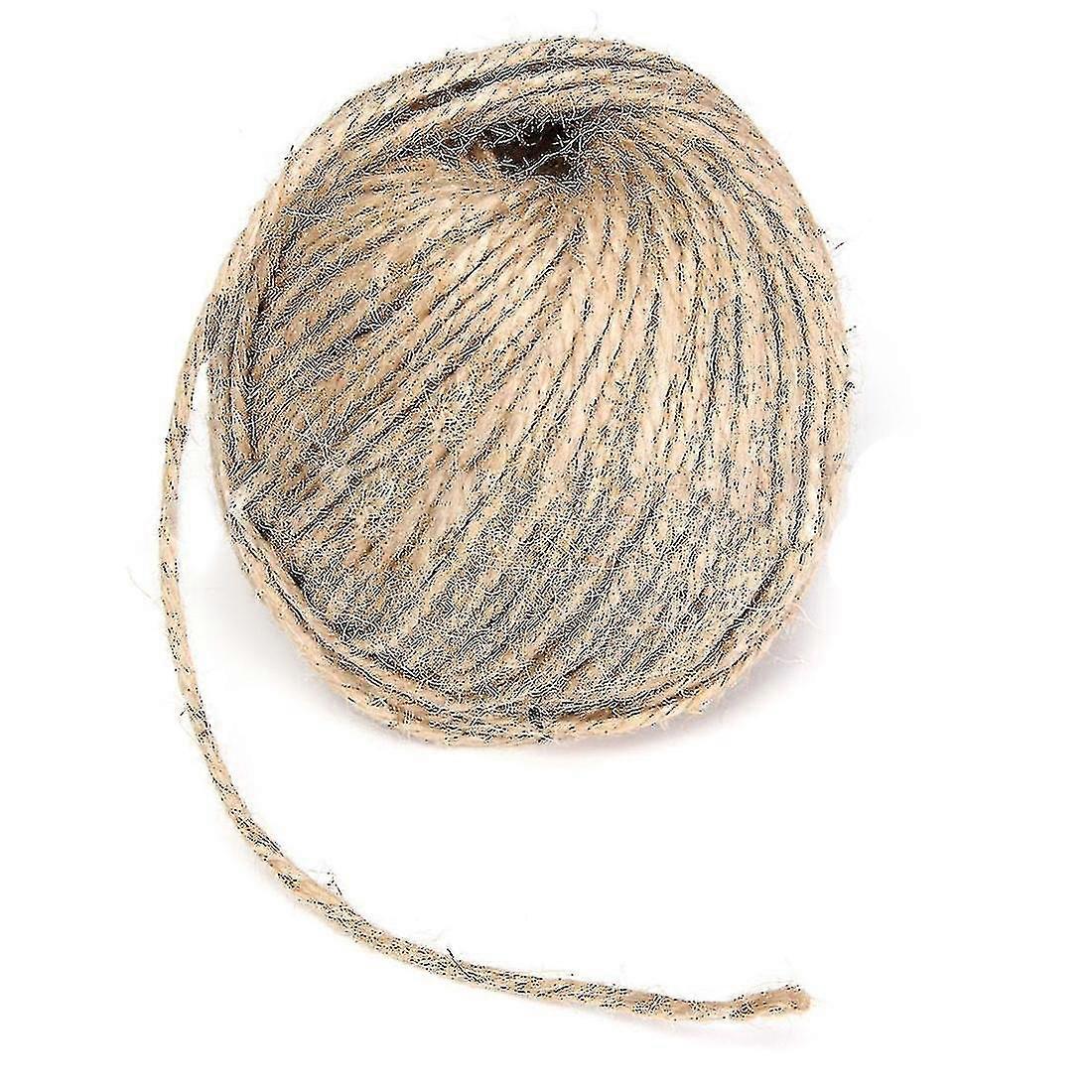 3mm Thick Brown Rustic Jute Twine Hessian String Cord Rope for Hand Craft 50m