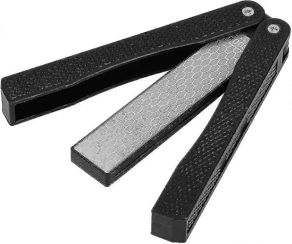 Knife Sharpener, Folding Diamond Sharpener Double Grit Thick/extra Fine Sharpening 400/600 Grit