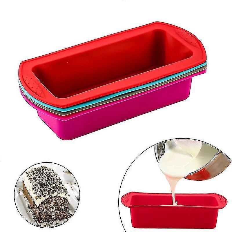 Kitchen Non-stick Bread Loaf Cake Mold Toast Bread Mold Rectangular Baking Pan Toast Candy Mold Silicone Cake Pan Bakeware Tools