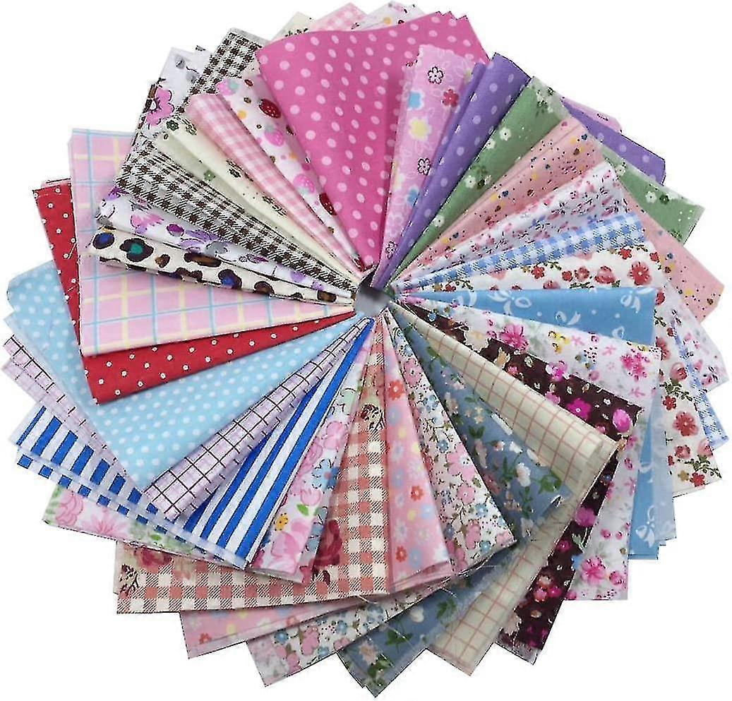 Pre Cut Assorted Colours Cotton Printed Fabric Patchwork Fabric Patchwork Sewing Fabric Patchwork Flower Dots Diy Sewing