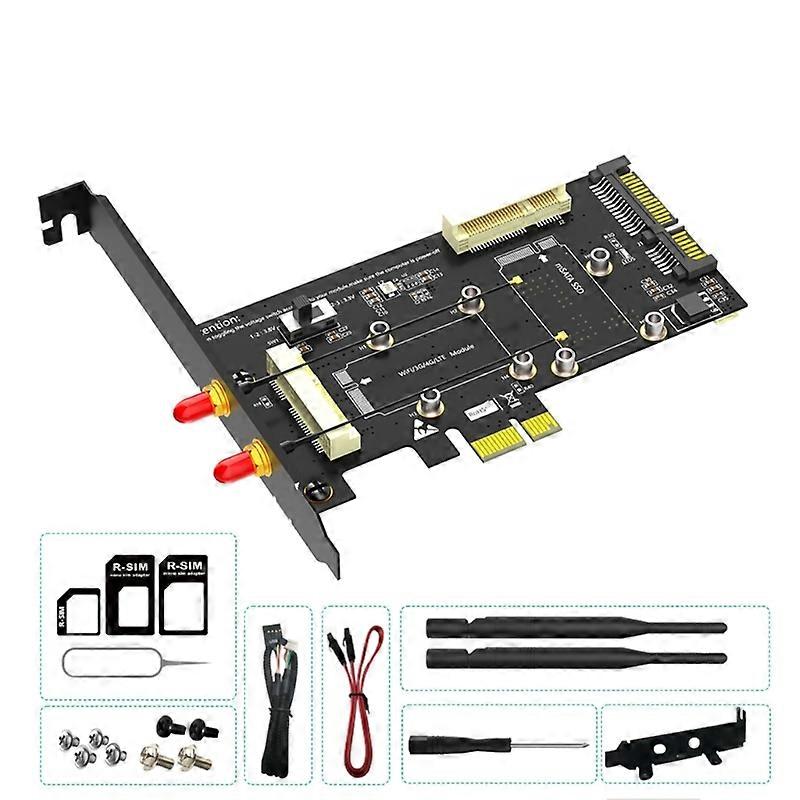 Mini PCIe to PCIE 1x MSATA to SATA Converters for Computer Components
