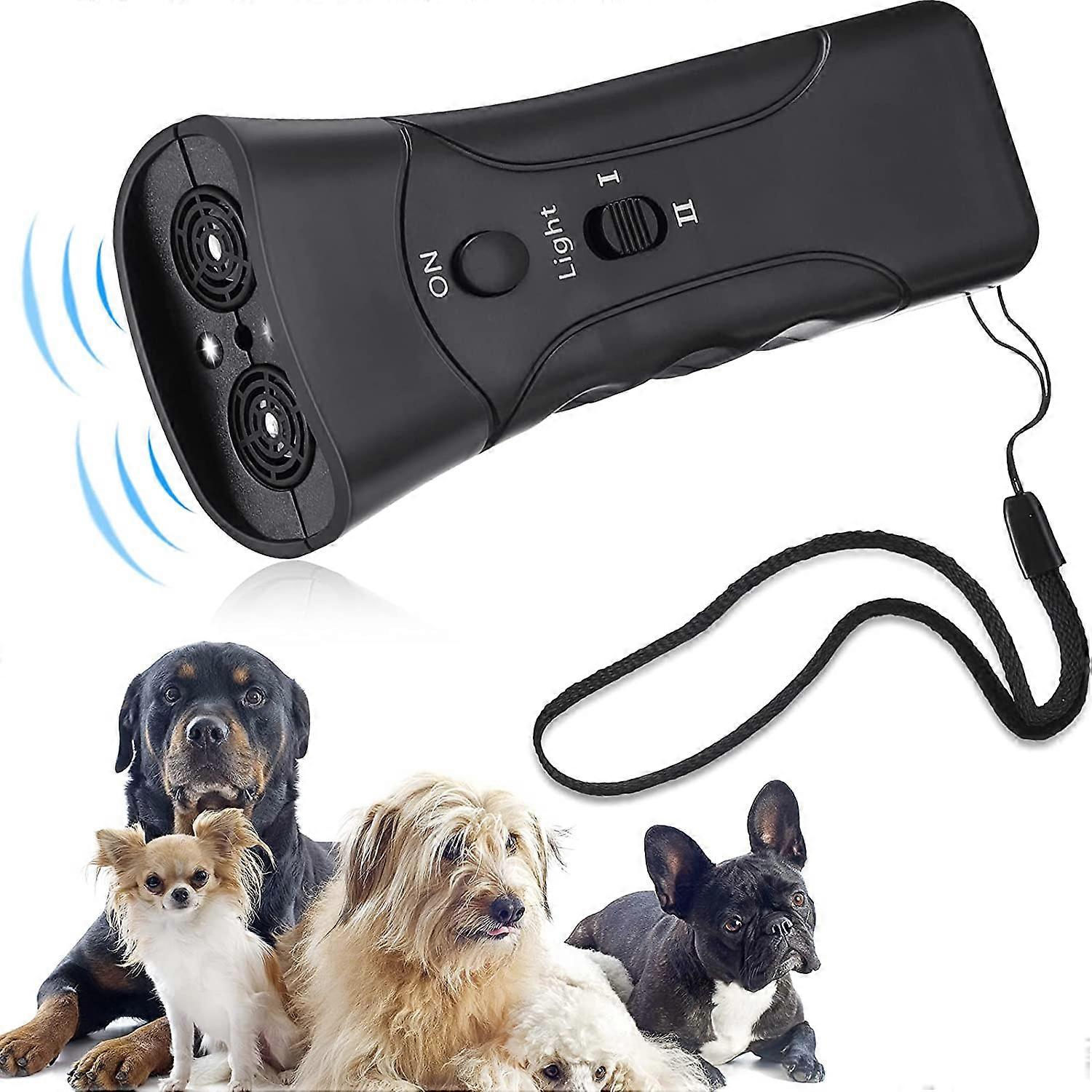 Handheld Dog Repeller Trainer Dual-Channel Dog Repeller Ultrasonic Handheld Dog Training Tool to Avoid Dog Barking Device for Dog Training and Walking