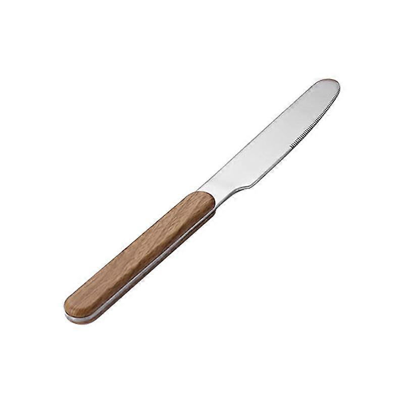 Steak Knife, 1 Dinner Knife, Stainless Steel Wooden Steak Knife, Serrated Steak Knife, Steak Knife, Dinner Knife, Dishwasher Safe