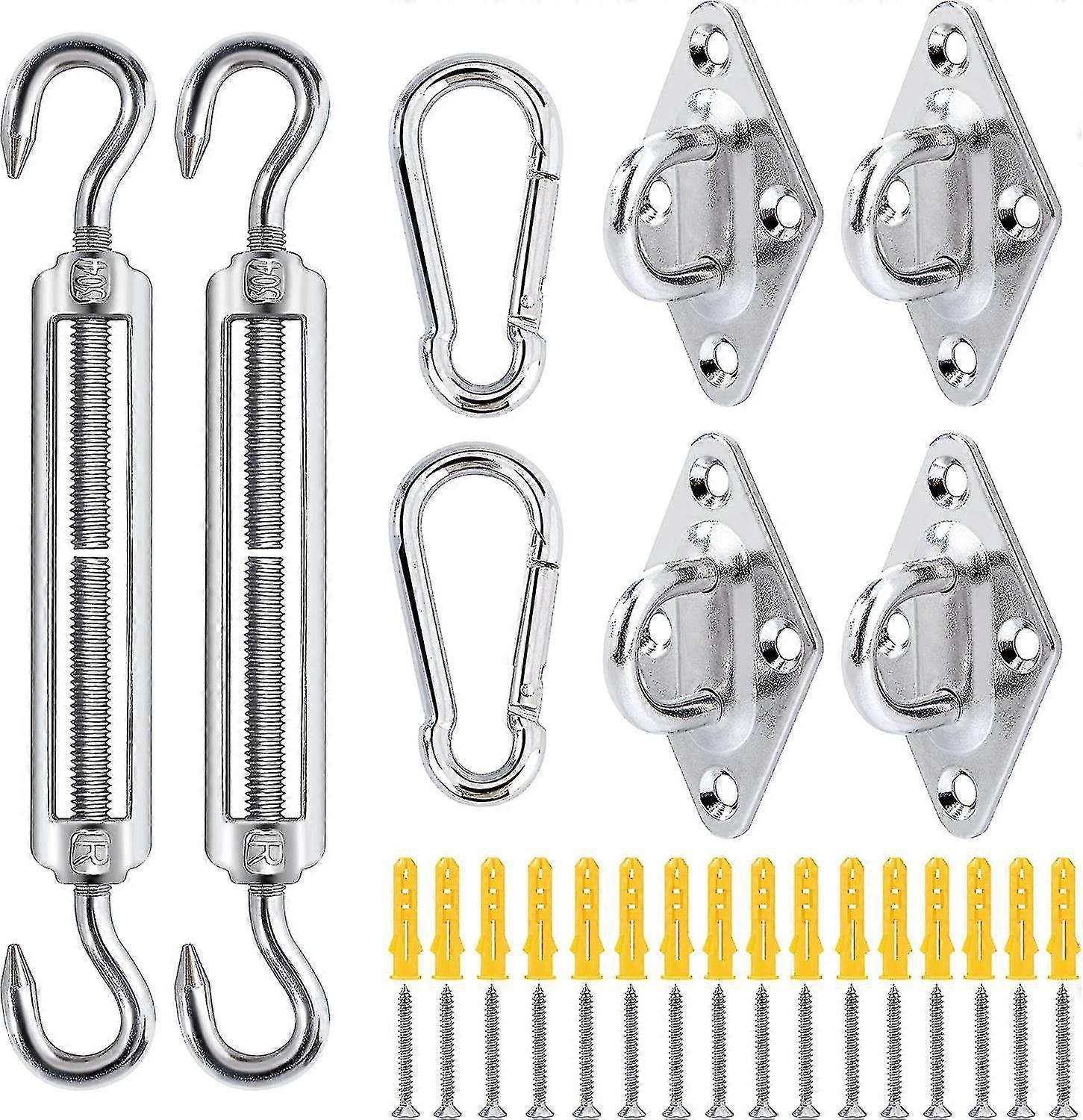 Sun Shade Sail Fixing Kit, M5 Heavy Duty Awning Attachment Fixing 304 Stainless Steel Hardware Accessories For Garden Yard