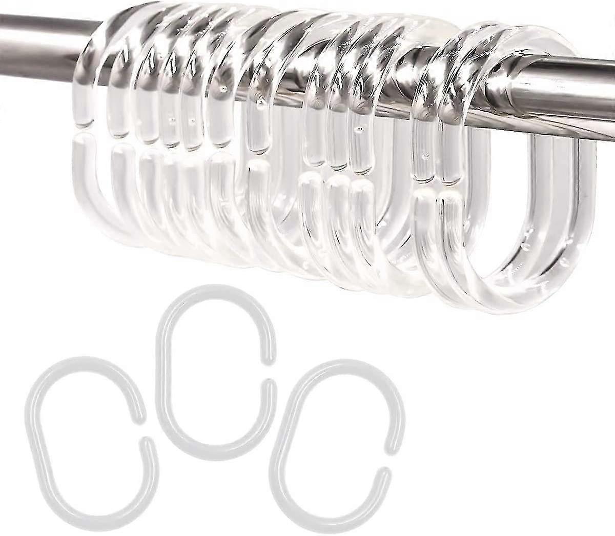 24 pack shower curtain rings - (clear)