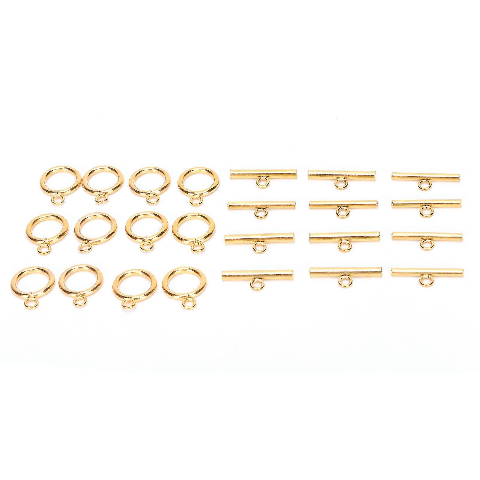DIY Necklace Bracelet Jewelry Making Stainless Steel Toggle Clasps Bar Set Toggle Connectors Gold