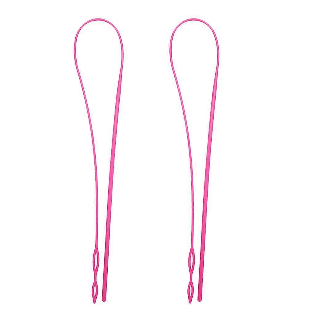 2 Pieces Plastic Elastic Threader Guides Sewing Tools Hand Craft Accessories