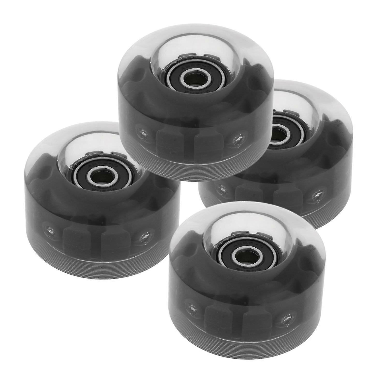Lot de 4 roues de roller quadruples avec roulements pour skateboard à double rangée PGB