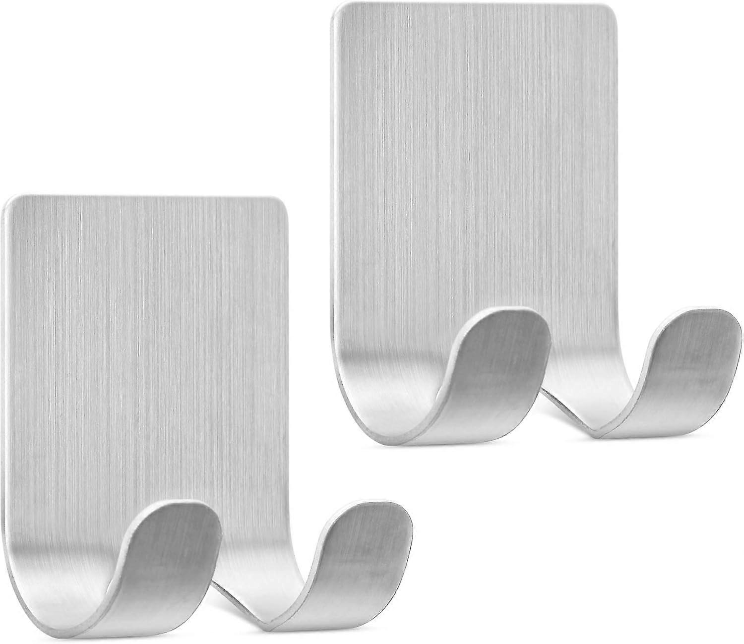 2x Razor Holder - Set of 2 Adhesive Razor Holder 4.5 x 6.1 cm with Aluminum Hook - Bathroom Shower Shaver Holder