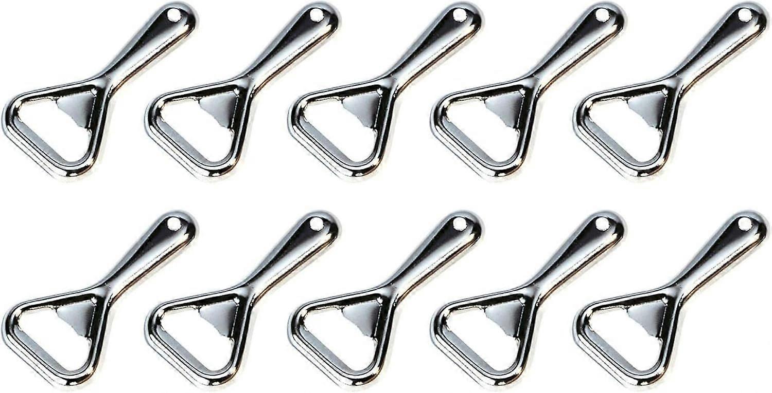 10 Bottle Openers with Capsule, Steel, Metal, Silver