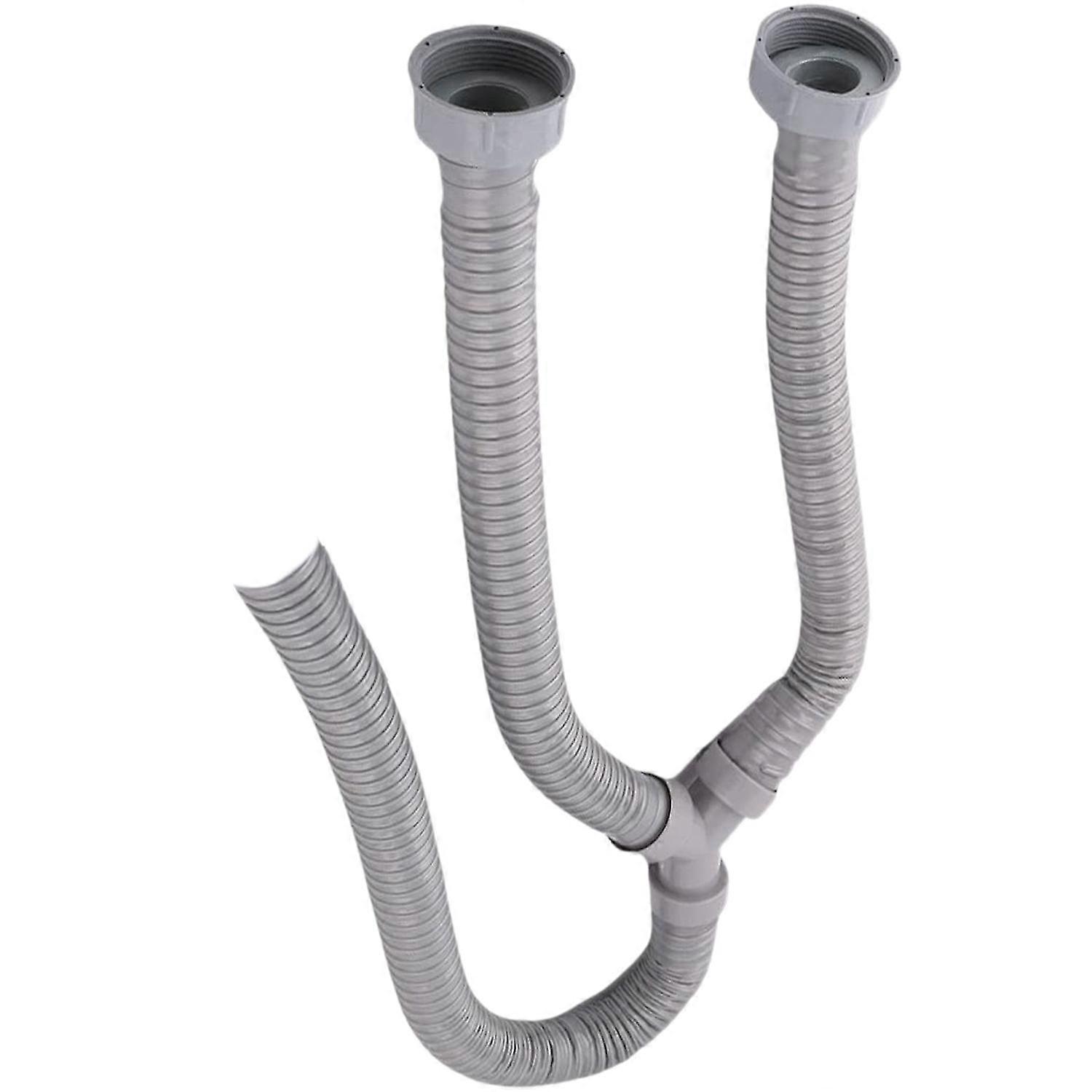 3,5 fod vaskemaskine PVC Y-formet afløbsslange vaskemaskinerørforbindelse, roterende interface, med